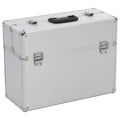Caja de herramientas aluminio plateado 47x36x20 cm