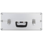 Caja de herramientas aluminio plateado 47x36x20 cm
