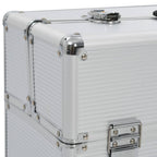 Caja de herramientas aluminio plateado 47x36x20 cm
