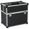 Caja de herramientas aluminio negro 38x22,5x34 cm