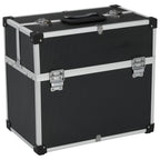 Caja de herramientas aluminio negro 38x22,5x34 cm