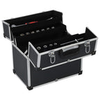Caja de herramientas aluminio negro 38x22,5x34 cm