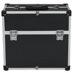 Caja de herramientas aluminio negro 38x22,5x34 cm