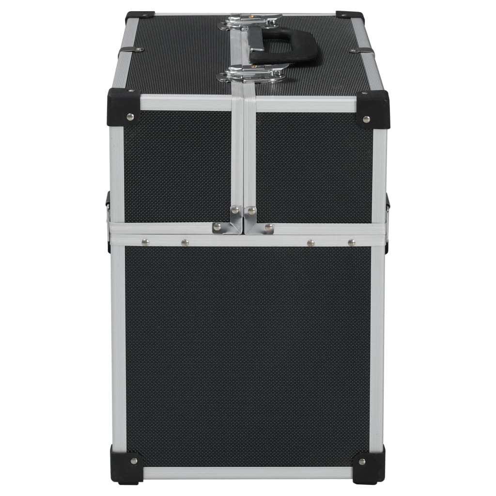 Caja de herramientas aluminio negro 38x22,5x34 cm