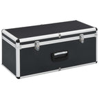 Cajas de almacenamiento 2 unidades aluminio negro