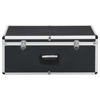 Cajas de almacenamiento 2 unidades aluminio negro