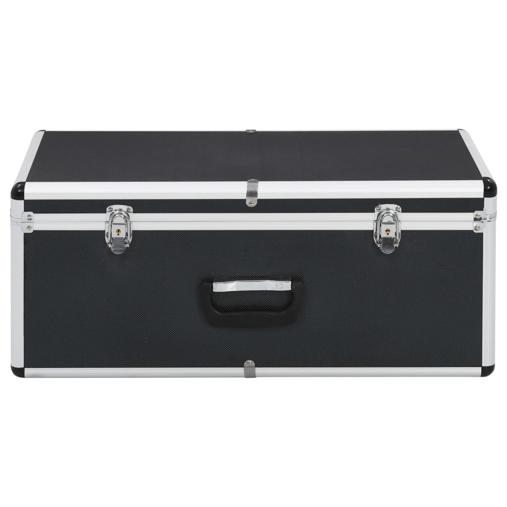 Cajas de almacenamiento 2 unidades aluminio negro