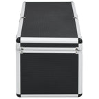 Cajas de almacenamiento 2 unidades aluminio negro