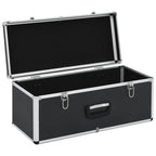 Cajas de almacenamiento 2 unidades aluminio negro