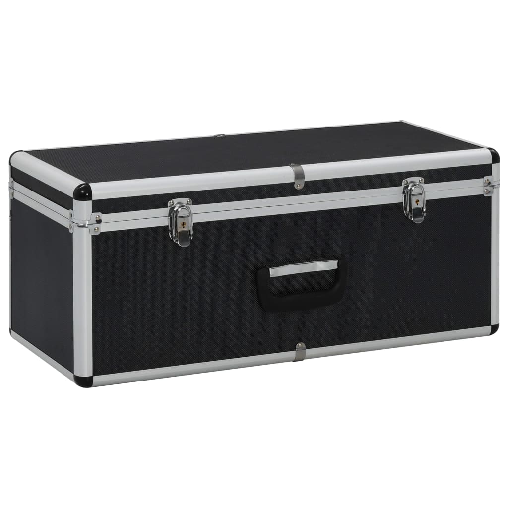 Cajas de almacenamiento 3 unidades aluminio negro