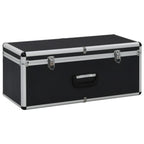 Cajas de almacenamiento 3 unidades aluminio negro