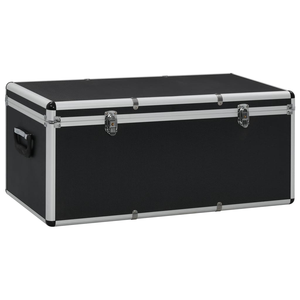 Cajas de almacenamiento 3 unidades aluminio negro