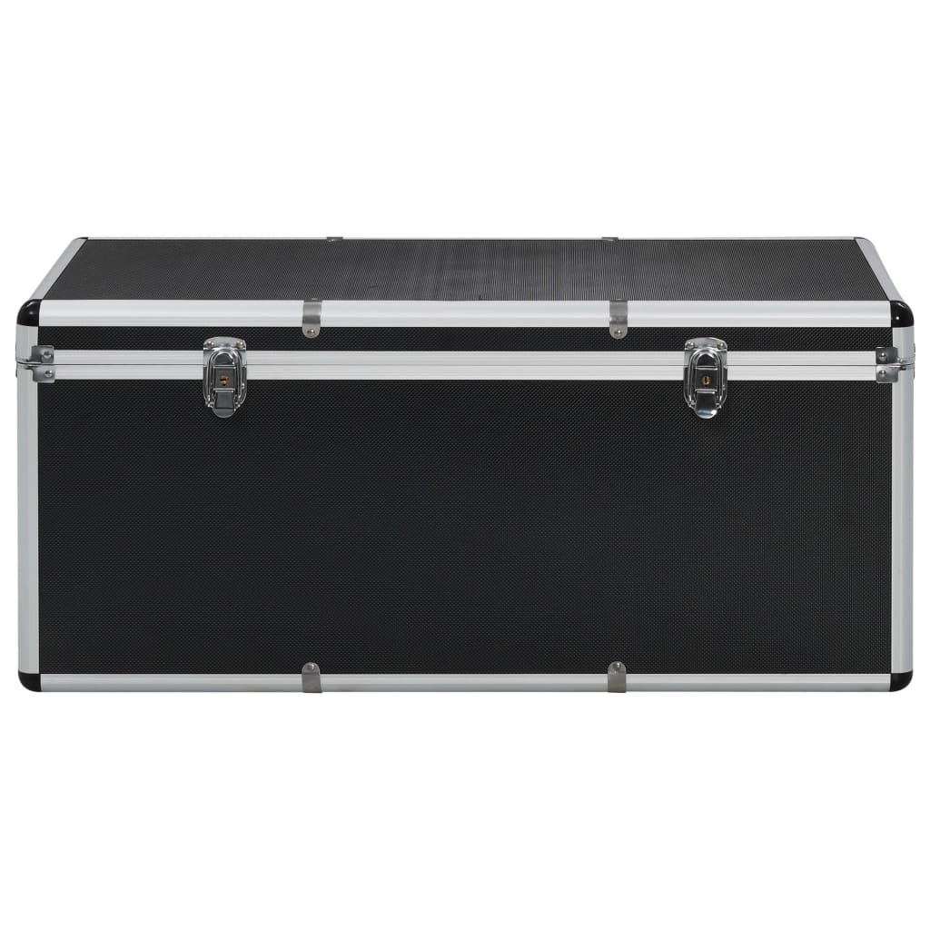 Cajas de almacenamiento 3 unidades aluminio negro