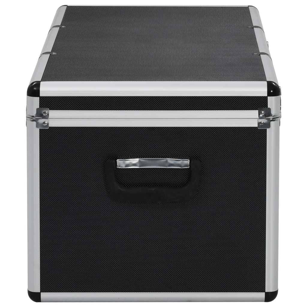 Cajas de almacenamiento 3 unidades aluminio negro