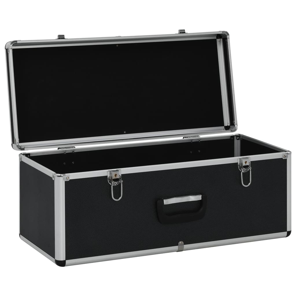 Cajas de almacenamiento 3 unidades aluminio negro