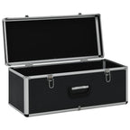 Cajas de almacenamiento 3 unidades aluminio negro
