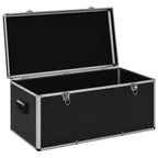 Cajas de almacenamiento 3 unidades aluminio negro