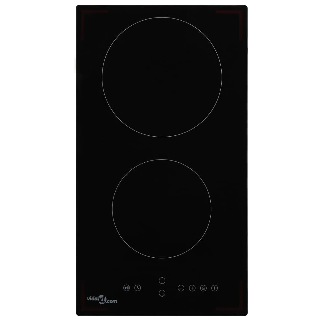 Placa de indução com 2 queimadores controlo tátil 3500 W