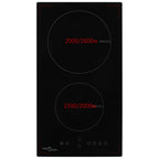 Placa de inducción con 2 quemadores control táctil 3500 W