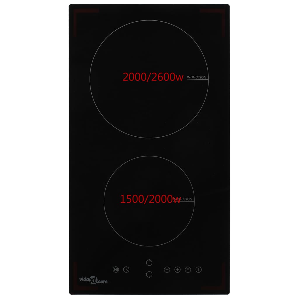 Placa de inducción con 2 quemadores control táctil 3500 W