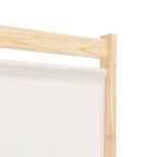 Biombo divisor de 4 paneles de tela color crema 160x170x4 cm