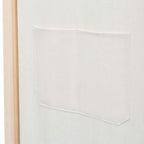 Biombo divisor de 4 paneles de tela color crema 160x170x4 cm