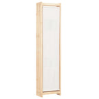 Biombo divisor de 6 paneles de tela color crema 240x170x4 cm