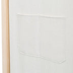 Biombo divisor de 6 paneles de tela color crema 240x170x4 cm