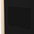 Biombo divisor 3 paneles de tela negro 120x170x4 cm