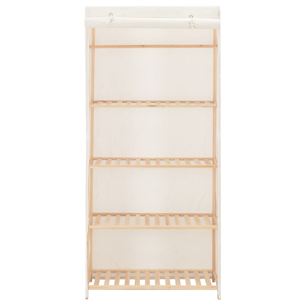 Armario de tela blanco 79x40x170 cm