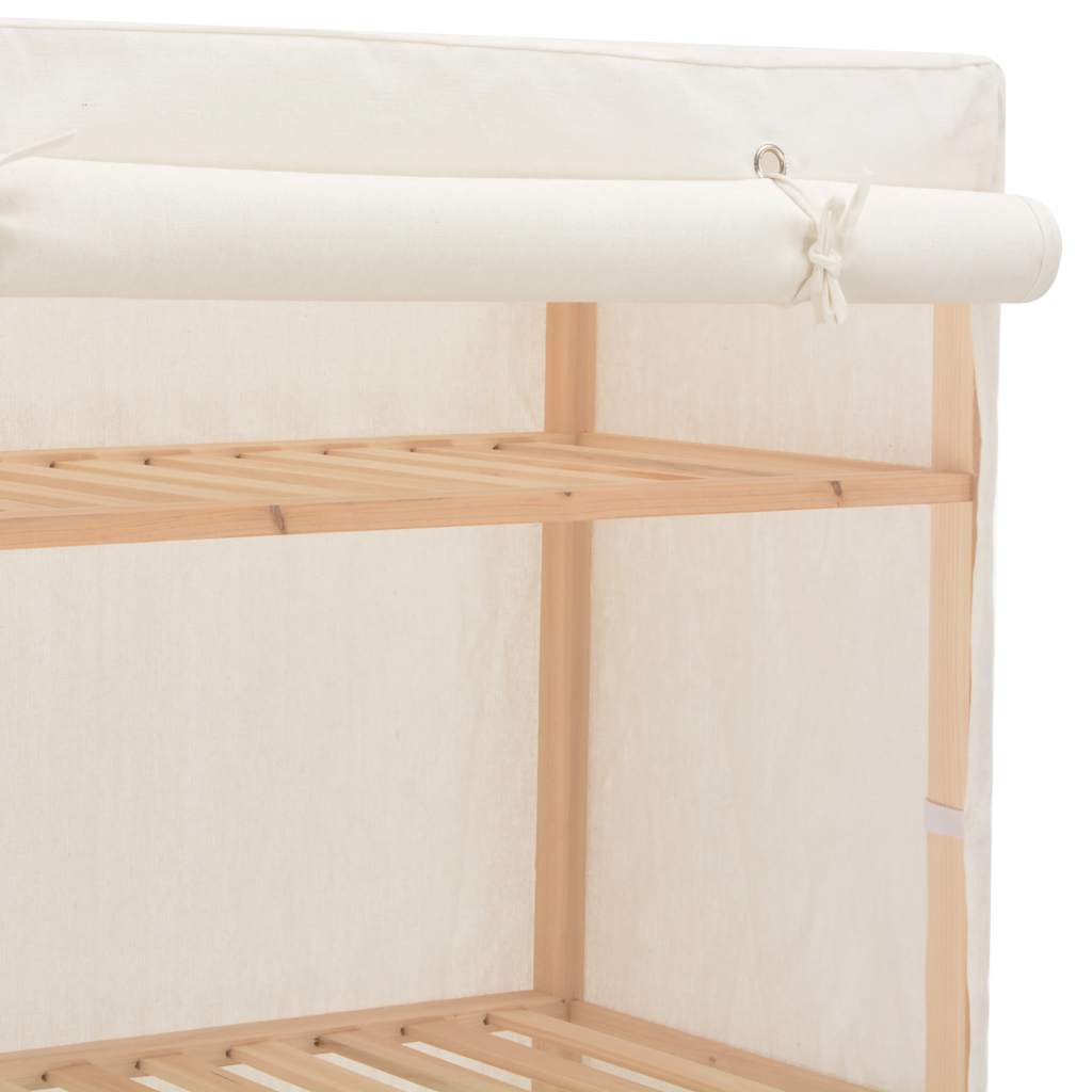 Armario de tela blanco 79x40x170 cm