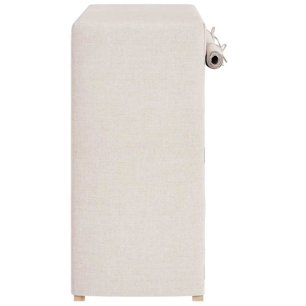 Zapatero con funda de tela blanco 79x40x80 cm