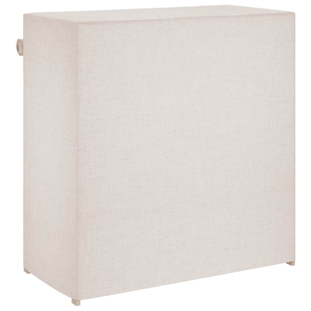 Zapatero con funda de tela blanco 79x40x80 cm