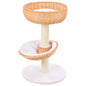 Cat scratching post with sisal and natural willow wood