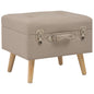 Fabric storage stool 40 cm beige
