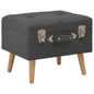 Fabric storage stool 40 cm beige
