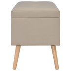 Taburetes de almacenamiento 3 piezas beige de tela