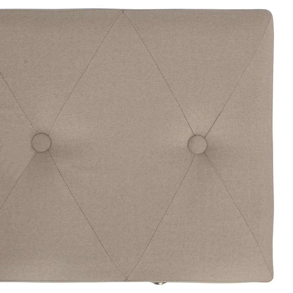 Taburetes de almacenamiento 3 piezas beige de tela