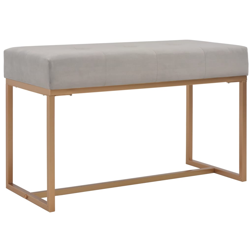 Banco 80 cm terciopelo beige