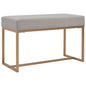 80 cm beige velvet bench
