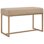 80 cm beige velvet bench