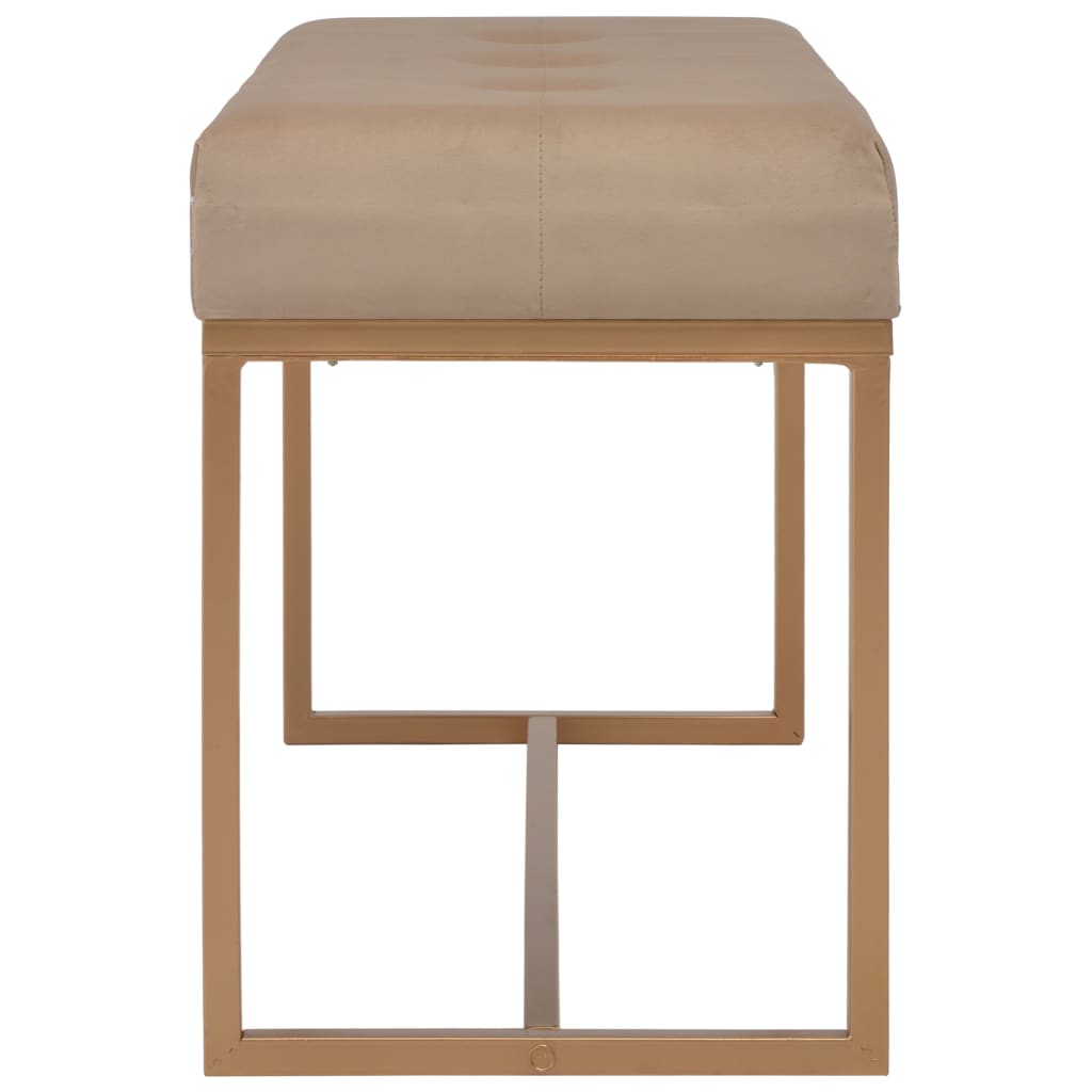 Banco 80 cm terciopelo beige