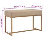 Banco 80 cm terciopelo beige