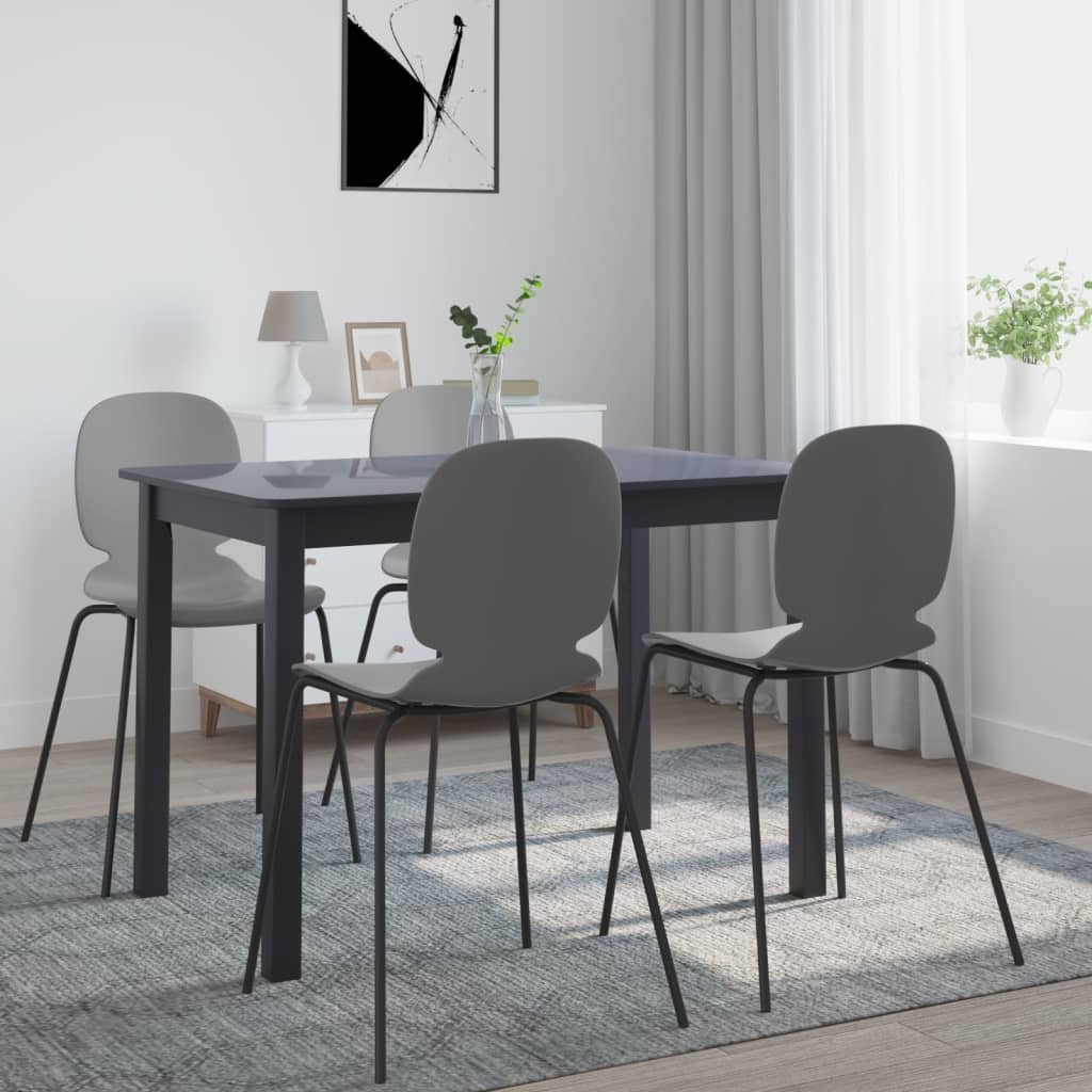 Mesa de comedor de madera maciza de caucho blanca 106 cm