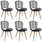 Dining chairs 2 units natural brown rattan