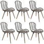 Dining chairs 2 units natural brown rattan