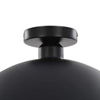 Lámparas de techo 2 uds semiesféricas negro y dorado E27