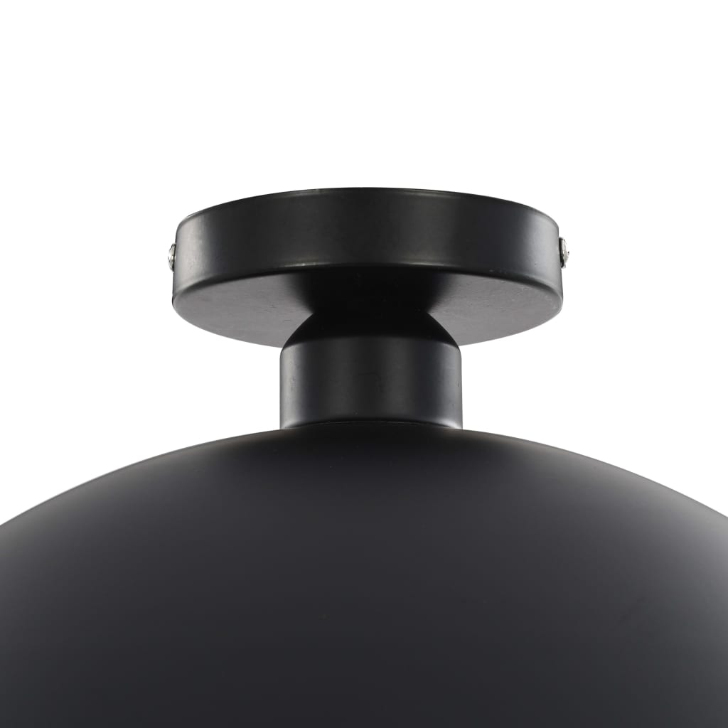Lámparas de techo 2 uds semiesféricas negro y dorado E27