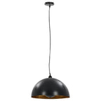 Lámparas de techo 2 uds semiesféricas negro y dorado 40 cm E27
