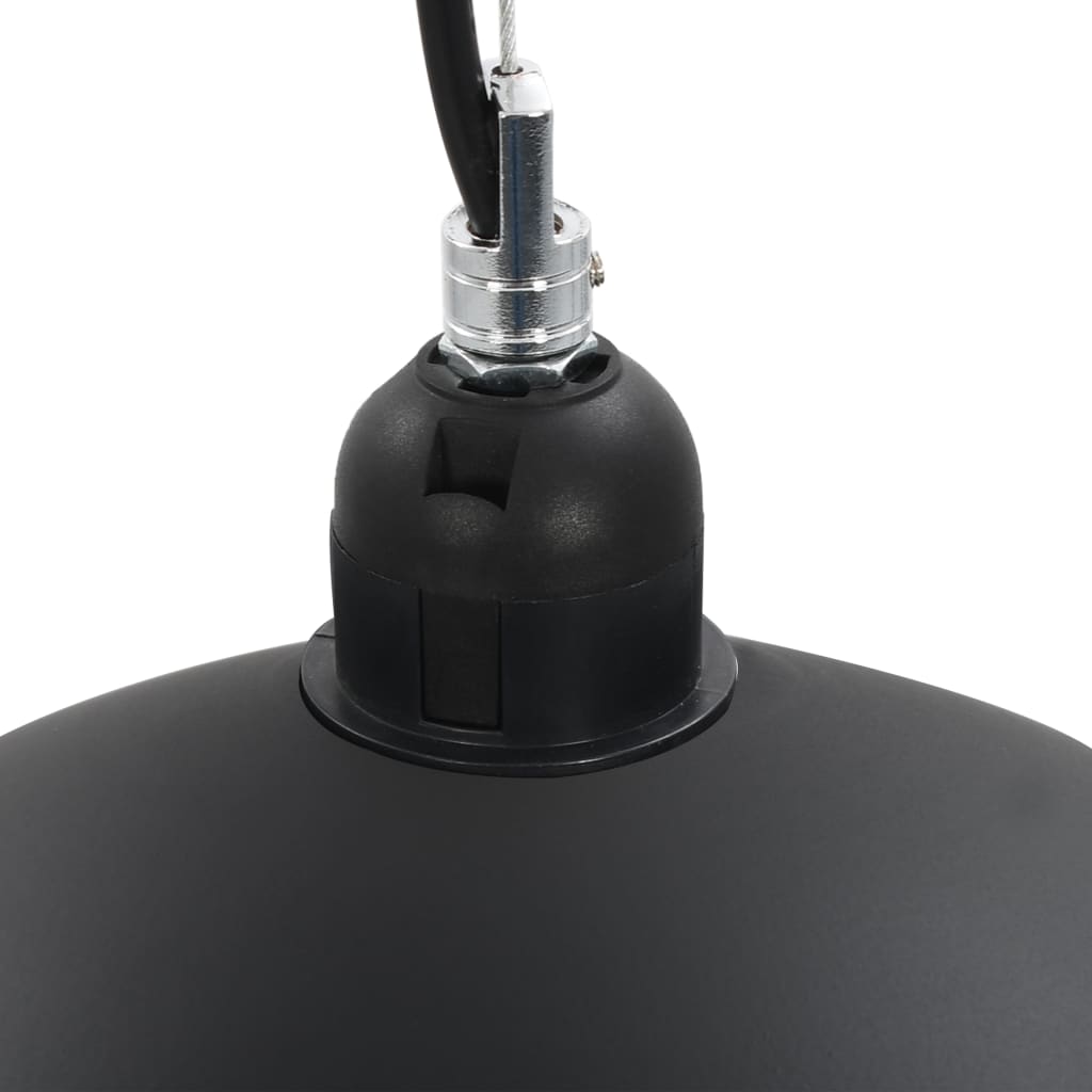 Lámparas de techo 2 uds semiesféricas negro y dorado 40 cm E27